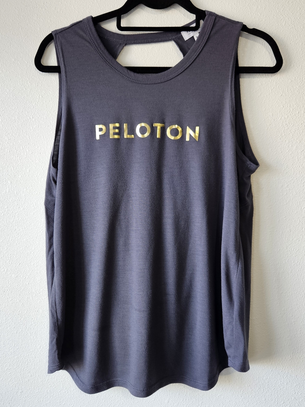 Peloton Gray Tank Top with Gold Logo Size Large